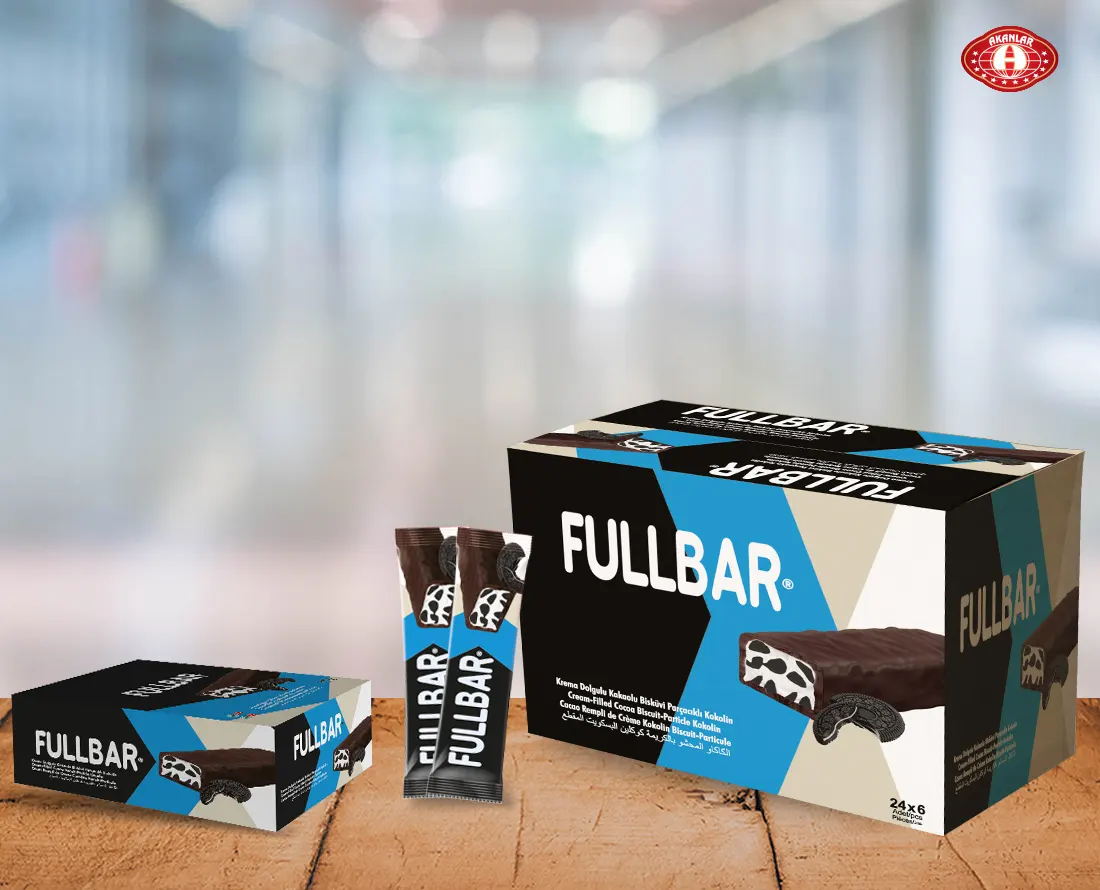 FULLBAR CREAM FILLED COCOA BISCUITS WITH COMPOUND CHOCOLATE 66 GR.