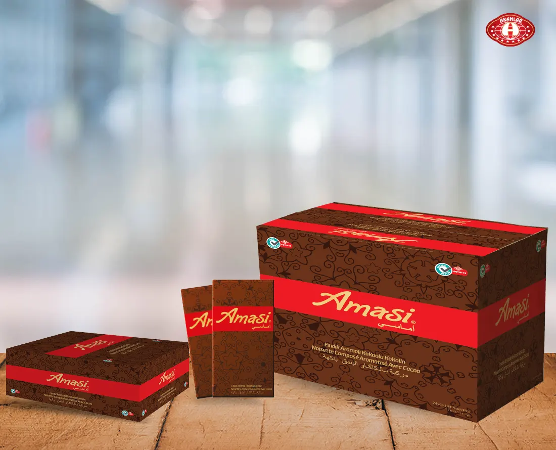 AMASI COCOA COATED WITH HAZELNUT FLAVOUR 60 GR.