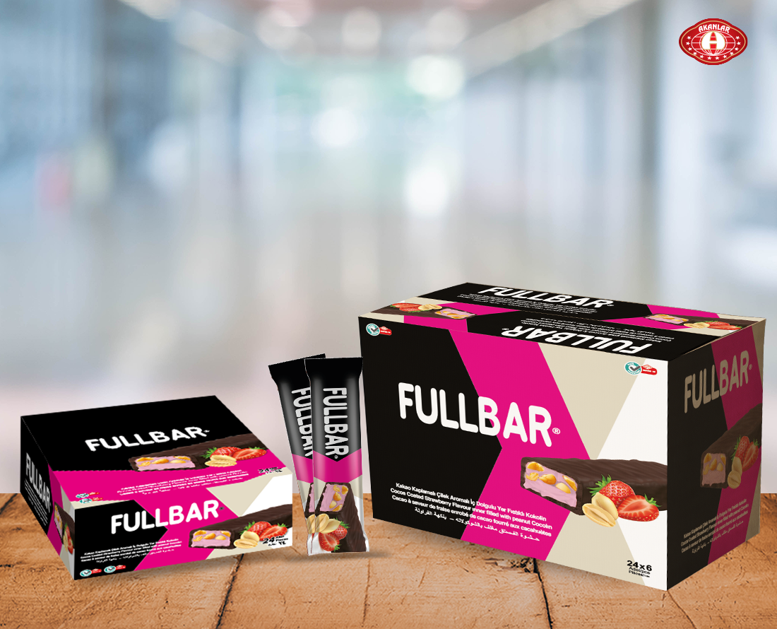 Fullbar Cocoa Strawberry Flavored Compound Filled with Peanut Compound